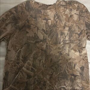 Hollister Men's Camouflage Tee - Brown and Tan